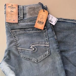 NEW SILVER Jeans "Zac" Relaxed Straight Leg Mens Light Wash Size 34 X 32 NWT